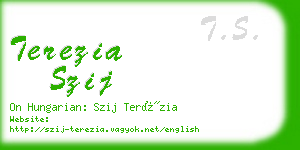 terezia szij business card